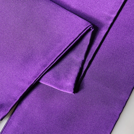 Dolce & Gabbana Violet Silk Fringes Neck Wrap Foulard Scarf