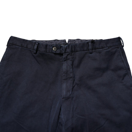 Santaniello Dark Blue Mid Waist Skinny Chino Trouser Pants