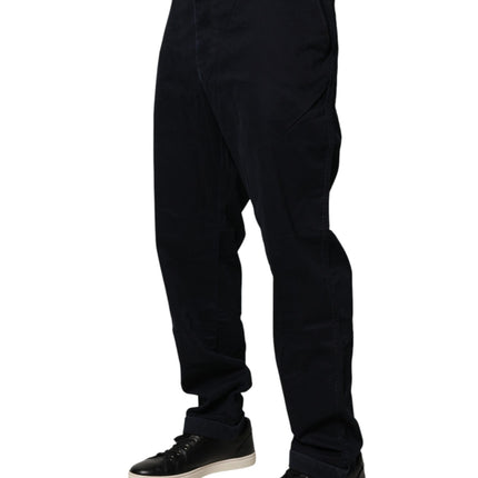 Harmont & Blaine Black Mid Waist Skinny Denim Trouser Jeans