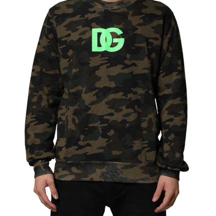 Dolce & Gabbana Multicolor Camouflage Men Sweatshirt  Sweater