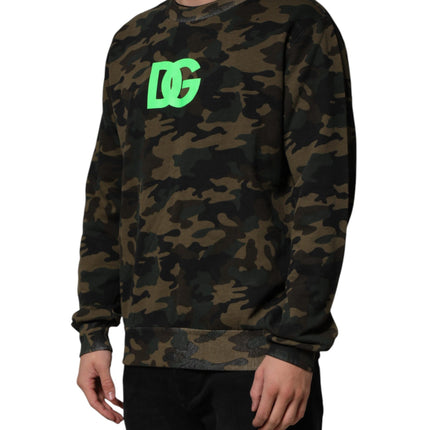 Dolce & Gabbana Multicolor Camouflage Men Sweatshirt  Sweater