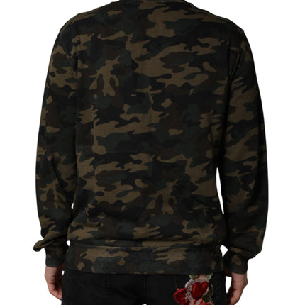 Dolce & Gabbana Multicolor Camouflage Men Sweatshirt  Sweater
