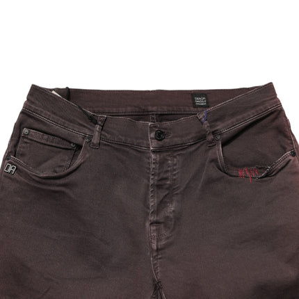 Daniele Alessandrini Brown Cotton Mid Waist Skinny Men Denim Jeans