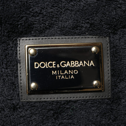 Dolce & Gabbana Black Cotton V-Neck Men Sweatshirt Sweater