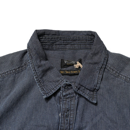Jack & Jones Blue White Button Down Long Sleeves Men Denim Shirt