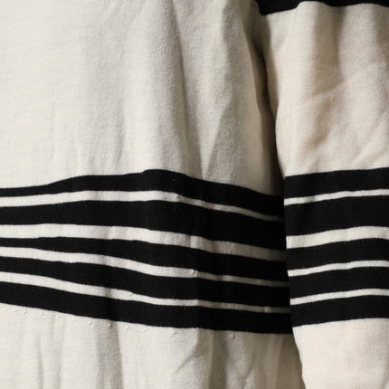 Dolce & Gabbana Black White Stripe CrewNeck Pullover Sweater