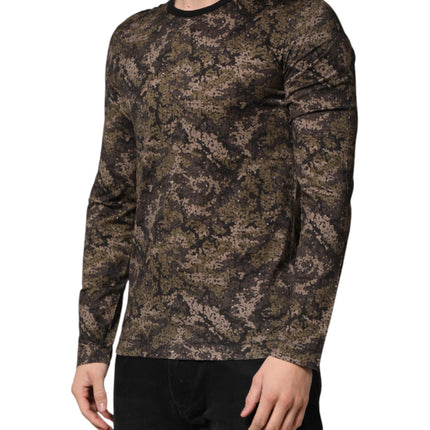 Dolce & Gabbana Multicolor Camouflage Long Sleeves T-shirt