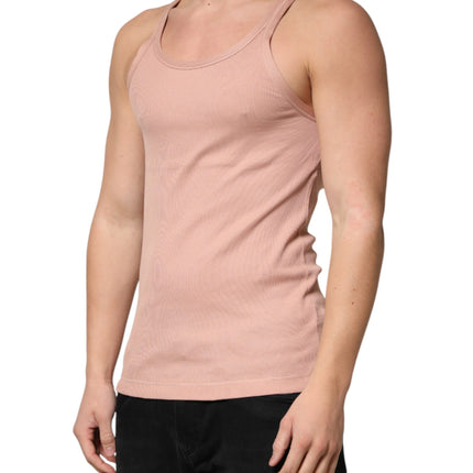 Dolce & Gabbana Pink Sleeveless Round Neck Tank Top  T-shirt