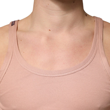 Dolce & Gabbana Pink Sleeveless Round Neck Tank Top  T-shirt