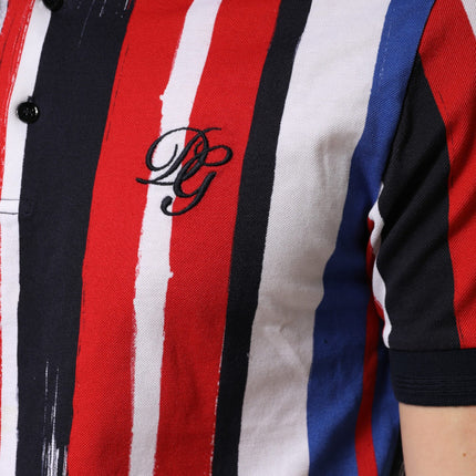 Dolce & Gabbana Multicolor Stripes Cotton Men Polo T-shirt