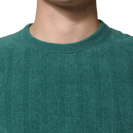 Dolce & Gabbana Dark Green Cotton Blend Men Crew Neck T-shirt