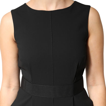 Dolce & Gabbana Black Sleeveless Sheath Knee Length Dress