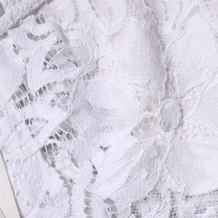 Dolce & Gabbana White Cotton Cut Out Mid Waisted Bermuda Shorts