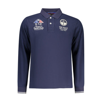 North Sails Blue Cotton Men Polo Shirt