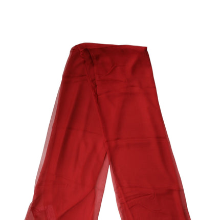 Dolce & Gabbana Red Stole Silk Neck Wrap Shawl Men Scarf