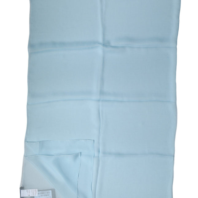 Dolce & Gabbana Light Blue Stole Silk Neck Wrap Shawl Scarf