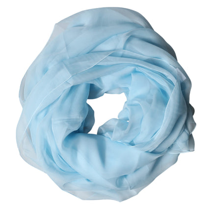Dolce & Gabbana Light Blue Stole Silk Neck Wrap Shawl Scarf