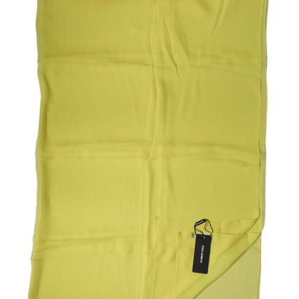 Dolce & Gabbana Yellow Stole Silk Neck Wrap Shawl Men  Scarf
