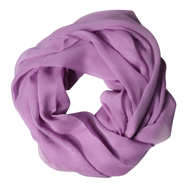 Dolce & Gabbana Purple Stole Silk Neck Wrap Shawl Men Scarf