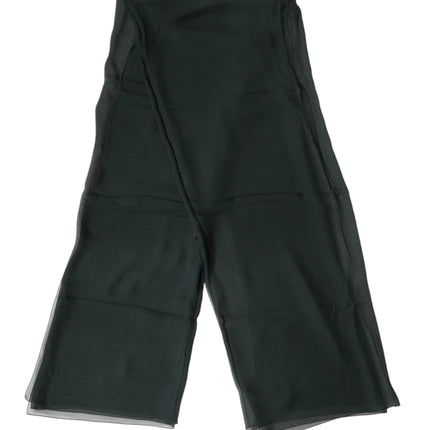 Dolce & Gabbana Dark Green Stole Silk Neck Wrap Shawl  Scarf
