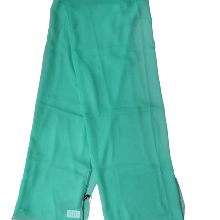 Dolce & Gabbana Teal Stole Silk Neck Wrap Shawl Men Scarf