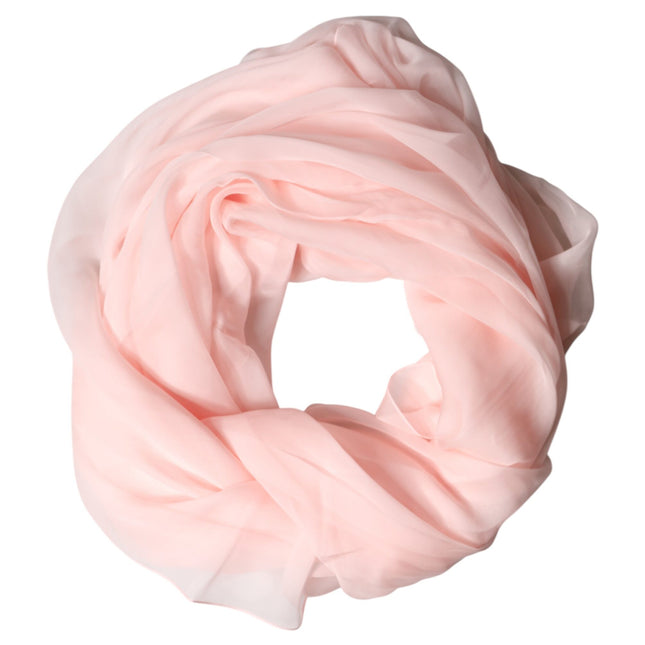 Dolce & Gabbana Light Pink Stole Silk Neck Wrap Shawl  Scarf