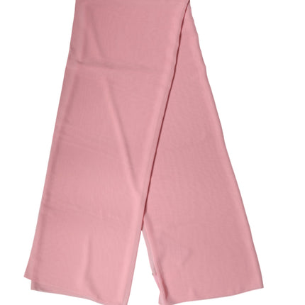 Dolce & Gabbana Pink Silk Stole Neck Wrap Shawl Men  Scarf