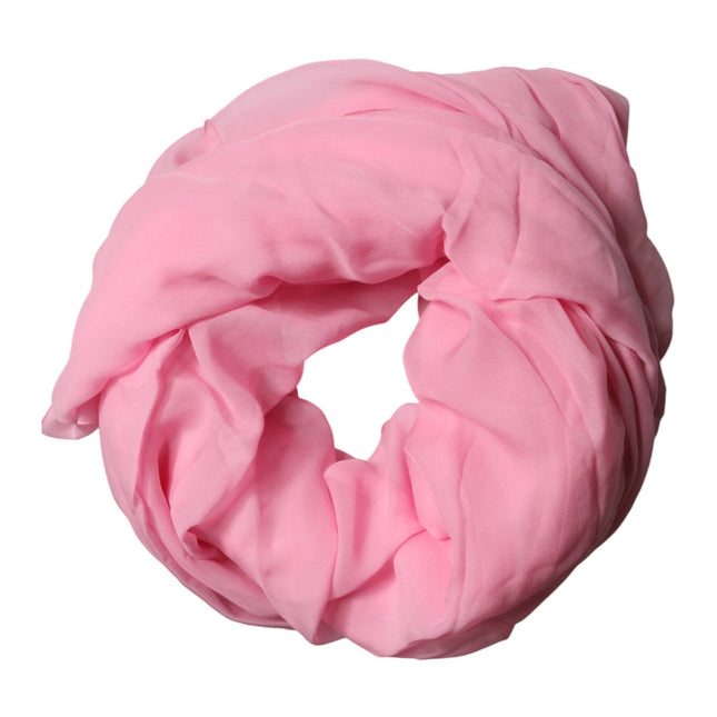 Dolce & Gabbana Pink Silk Sash Neck Wrap Shawl Men Scarf