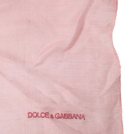 Dolce & Gabbana Light Pink Cashmere Neck Wrap Shawl Scarf