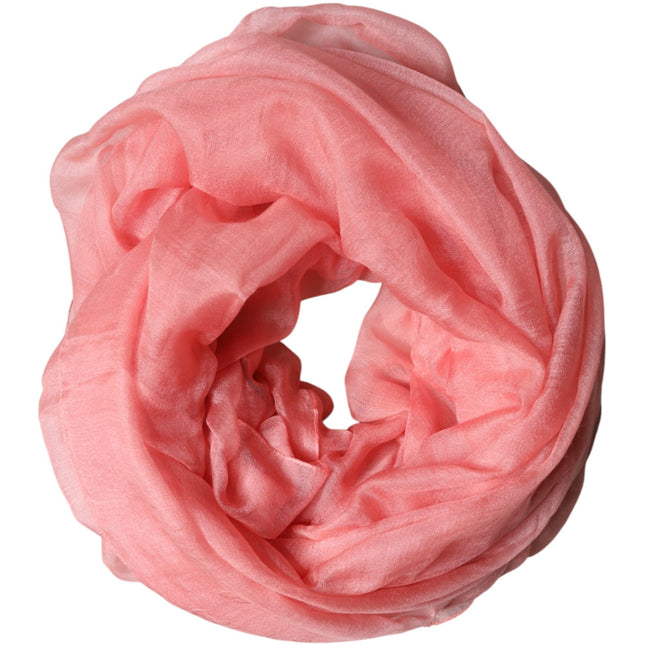 Dolce & Gabbana Light Pink Cashmere Neck Wrap Shawl Scarf