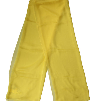 Dolce & Gabbana Yellow Silk Stole Neck Wrap Shawl Men 200cm x 130cm Scarf