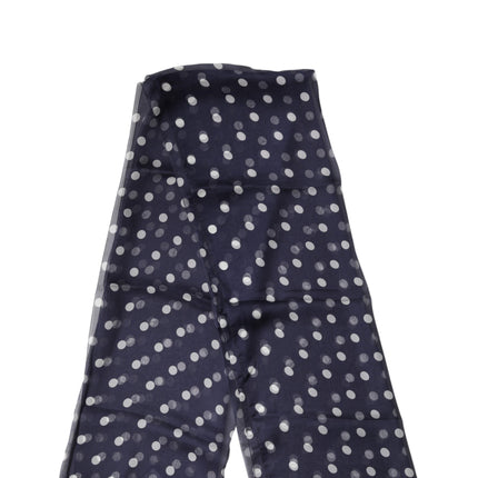 Dolce & Gabbana Blue Polka Dot Silk Neck Wrap Shawl 205cm x 132cm Scarf