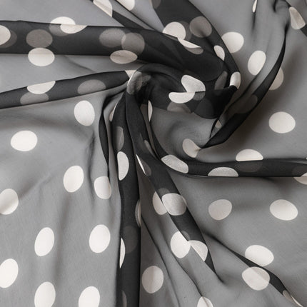 Dolce & Gabbana Black Polka Dot Silk Neck Wrap Shawl 205cm x 137cm Scarf