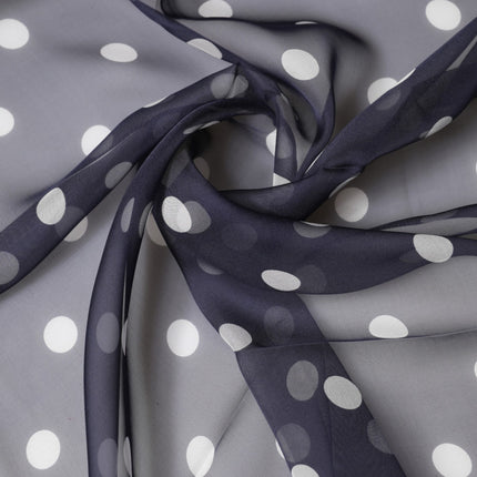 Dolce & Gabbana Blue Polka Dot Silk Square Foulard 91.5cm x 89.5cm Scarf