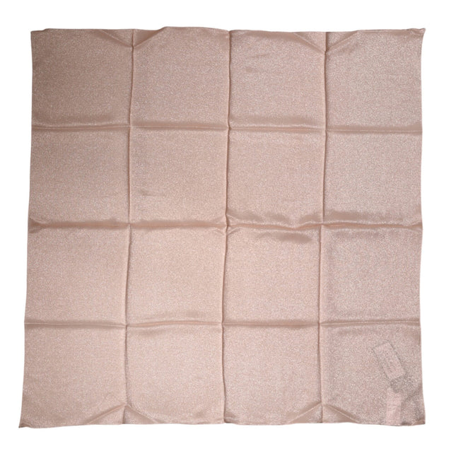 Dolce & Gabbana Light Pink Silk Blend Square Foulard 87.5cm x86.5cm Scarf