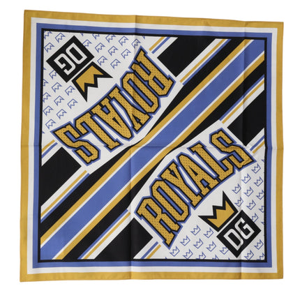 Dolce & Gabbana Multicolor DG Royals Square Foulard Men 50cm x 50cm Scarf