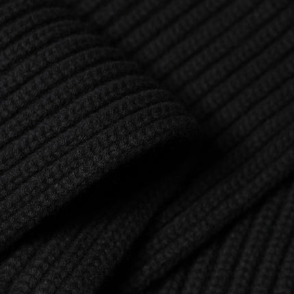 Dolce & Gabbana Black Cashmere Knit Neck Wrap Shawl 202cm x 26cm  Scarf