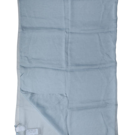 Dolce & Gabbana Light Blue Silk Stole Neck Wrap Shawl 200cm x 130cm Scarf