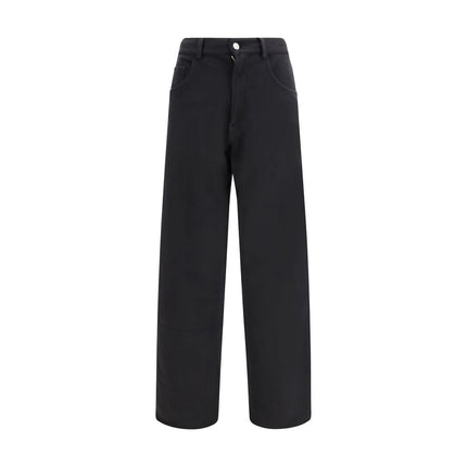 MM6 Black Cotton Casual Pants