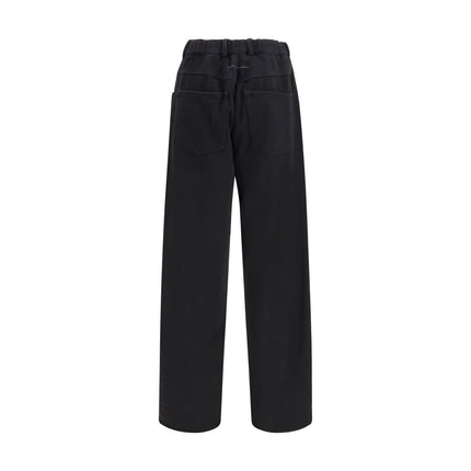 MM6 Black Cotton Casual Pants