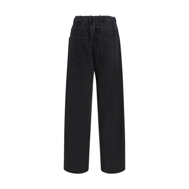 MM6 Black Cotton Casual Pants