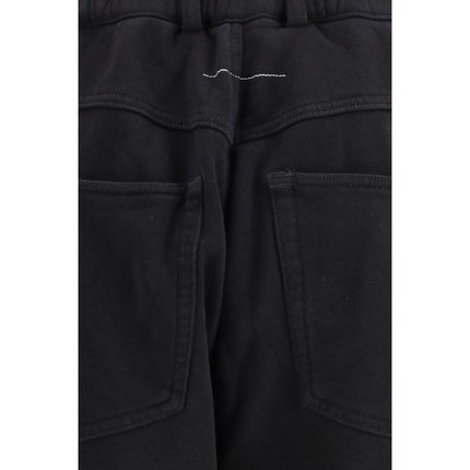 MM6 Black Cotton Casual Pants