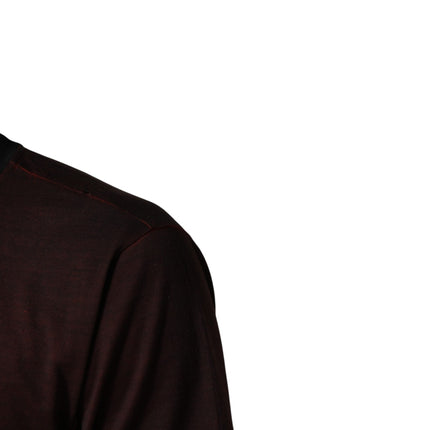 Dolce & Gabbana Maroon DG Crown Cotton Crew Neck Men T-shirt