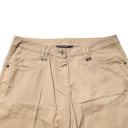 PLEIN SUD Beige Straight Cotton Stretch Chino Pants