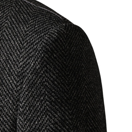 Dolce & Gabbana Gray Wool Blend Long Trench Coat Men Jacket