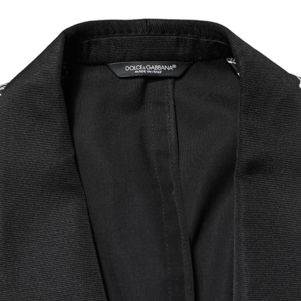 Dolce & Gabbana Black Jazz Club Silk Single Breasted Blazer