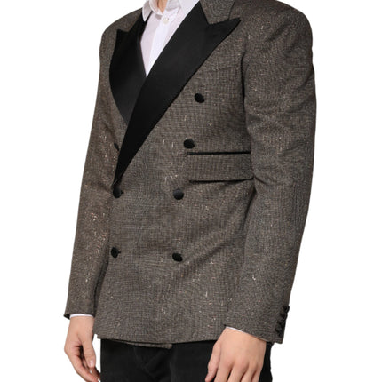 Dolce & Gabbana Gray Double Breasted 2 Button Jacket Blazer