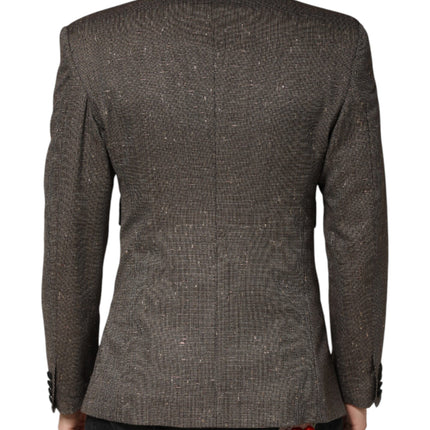 Dolce & Gabbana Gray Double Breasted 2 Button Jacket Blazer