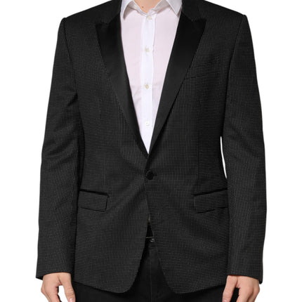 Dolce & Gabbana Black Fantasy Single Breasted Jacket Blazer