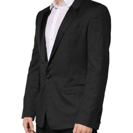 Dolce & Gabbana Black Fantasy Single Breasted Jacket Blazer